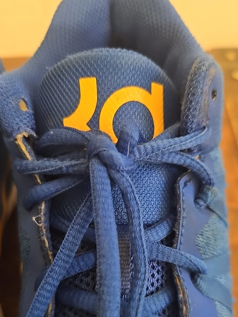 Nike KD Kids' Blue and Yellow Basketball Shoes